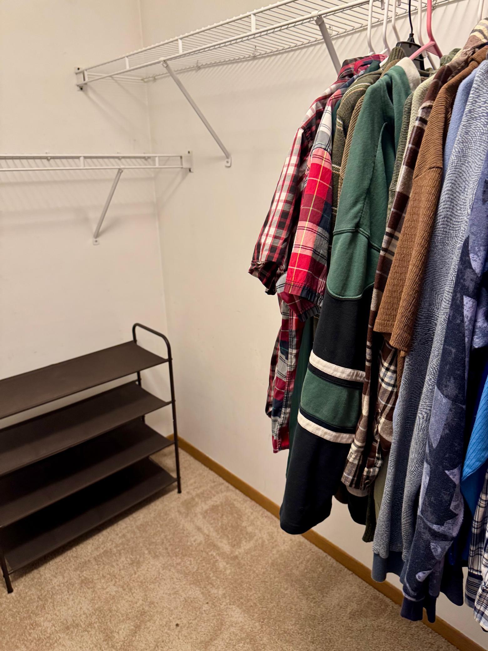 Owners walk in closet