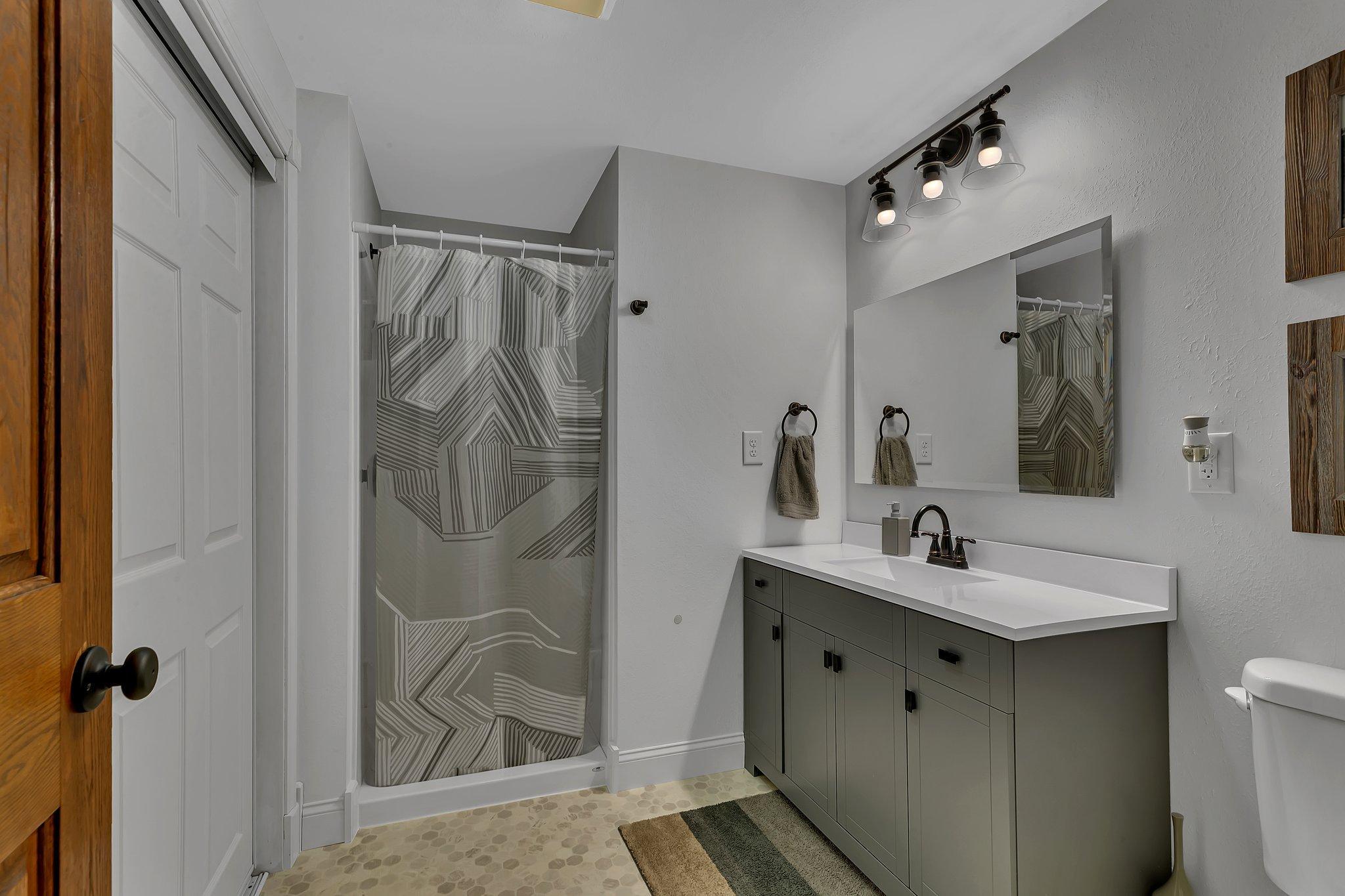 Lower level bathroom.