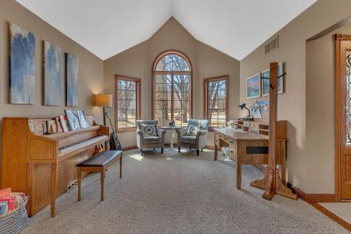Enjoy your morning coffee, nightly reading in this additional sitting room.