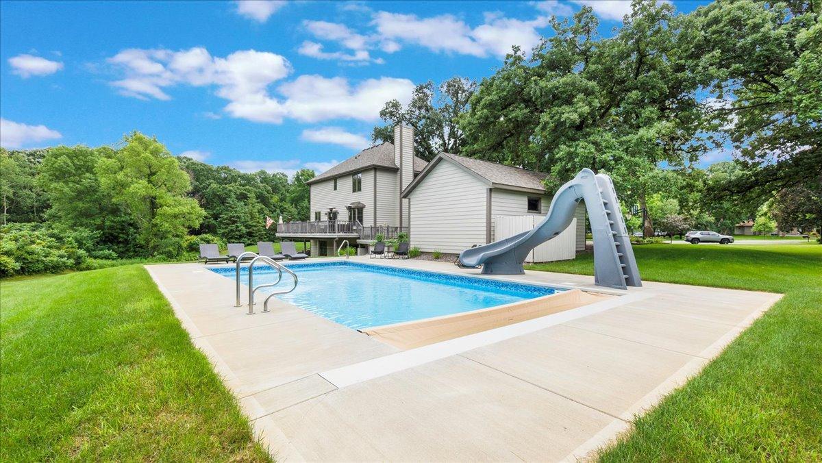 Heated salt water pool added in 2020.