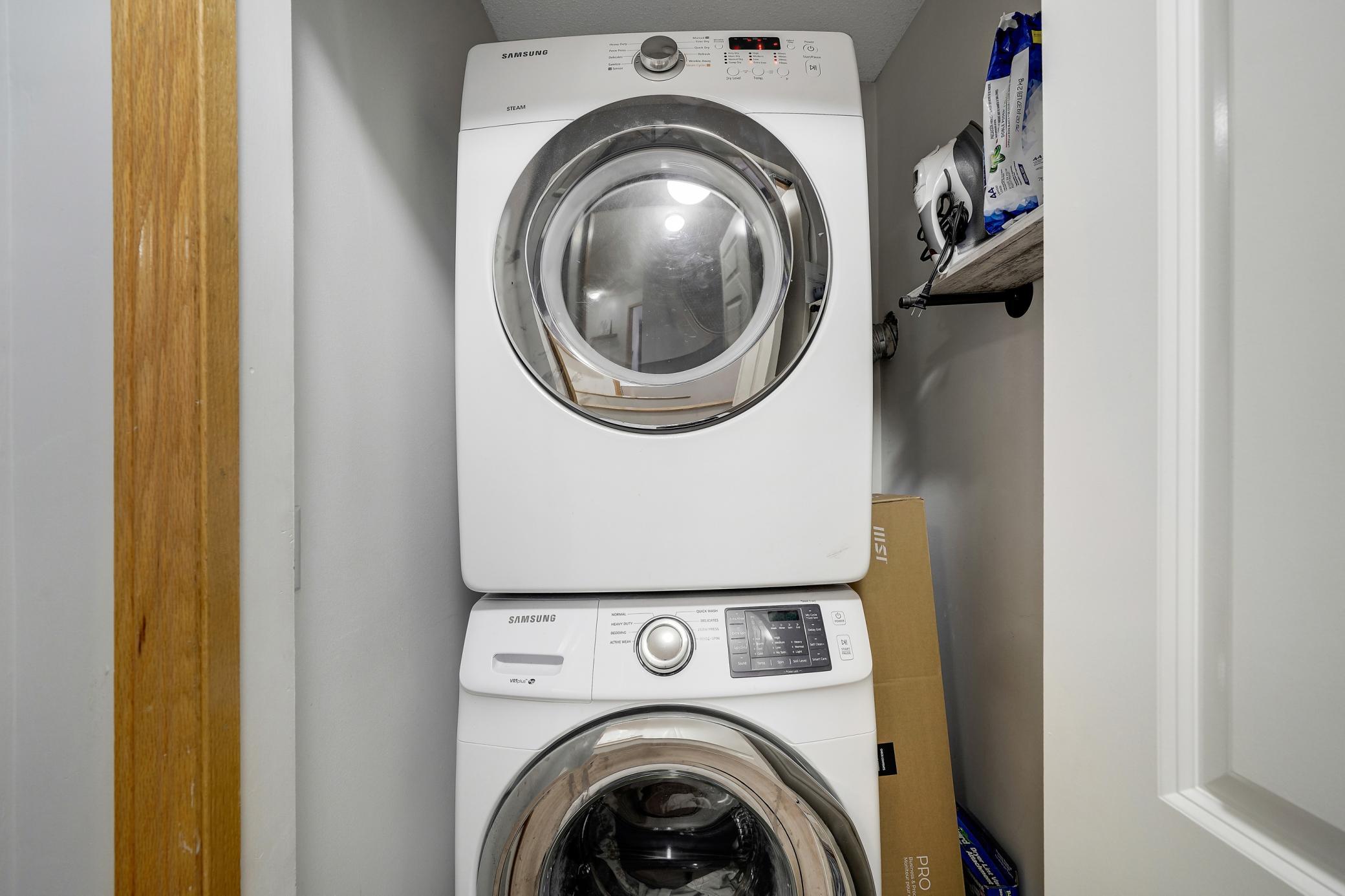 Upper level laundry for your convienence.