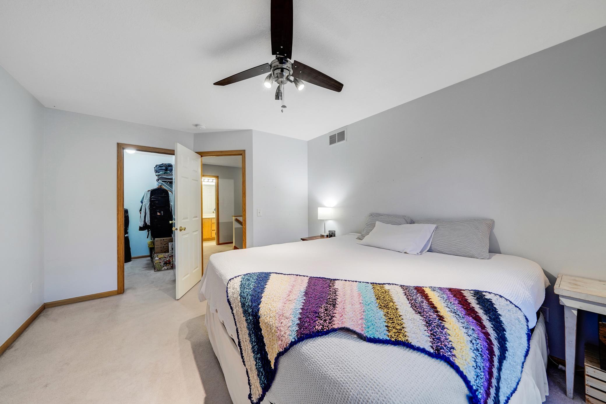 The owner's bedroom has a large walk-in closet.
