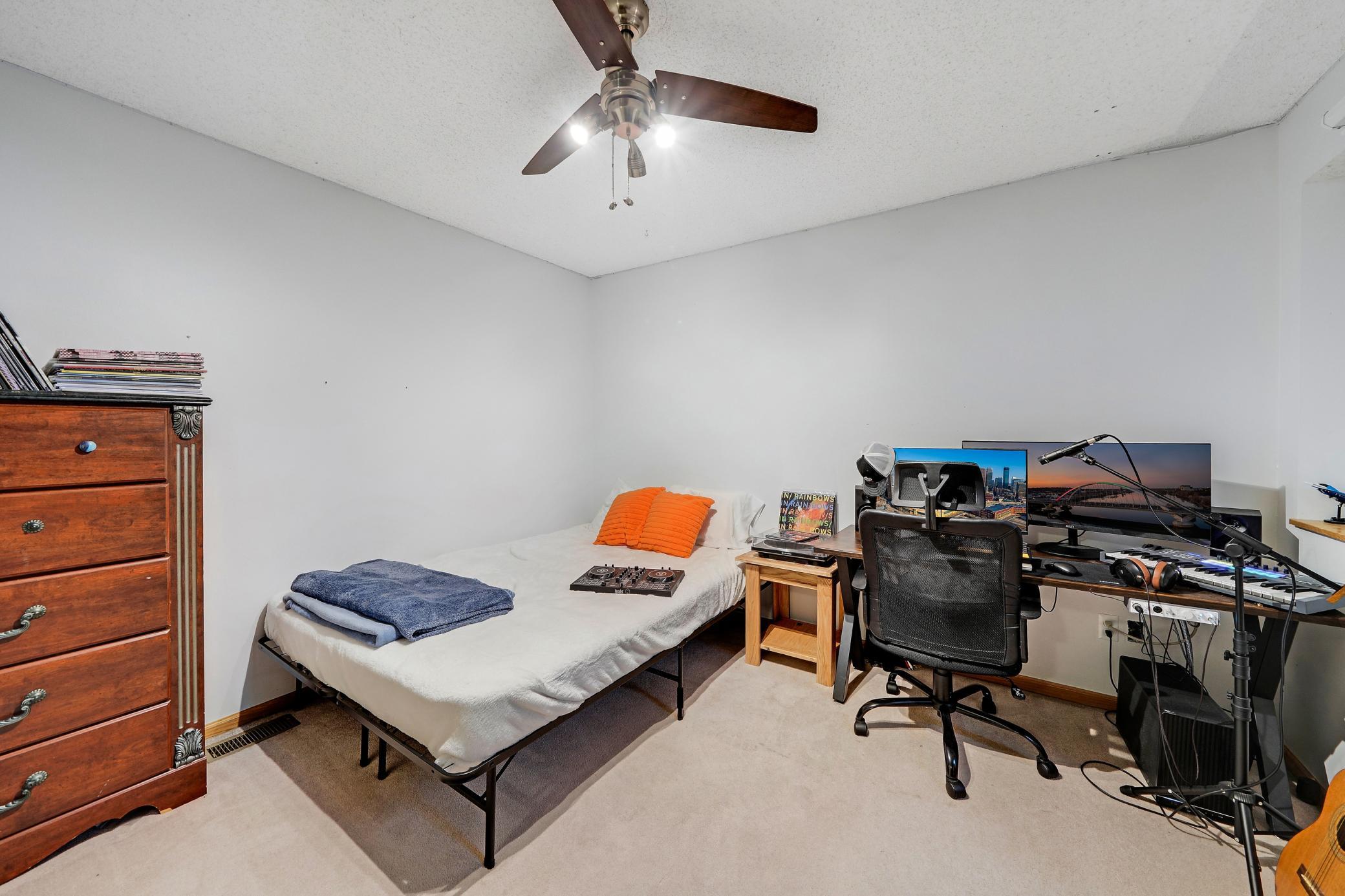 The loft has a closet, and could easily have a door and window added for additional privacy.