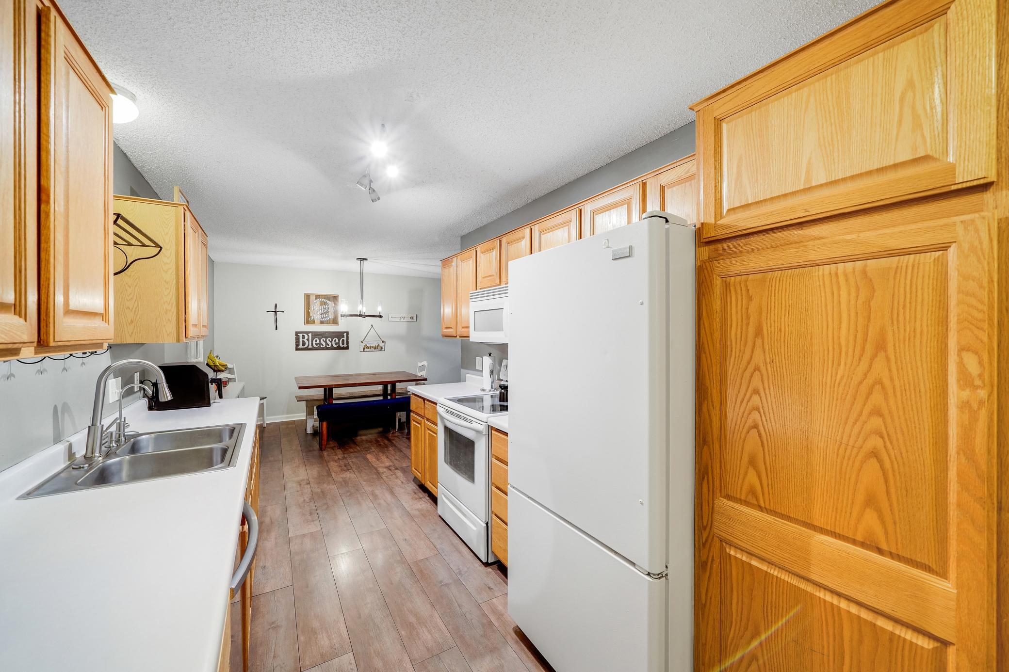 Easy access to the kitchen from the garage for groceries.