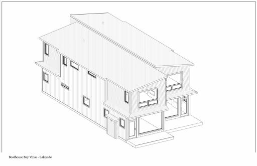 Lakeside Villa Exterior with Attached Deck