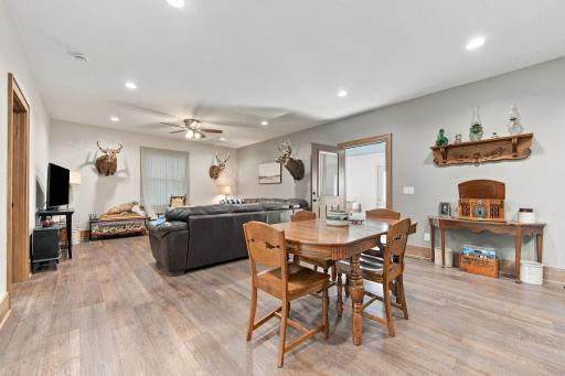 Dining room is connected to the living room. Also has access to the enclosed breezeway.
