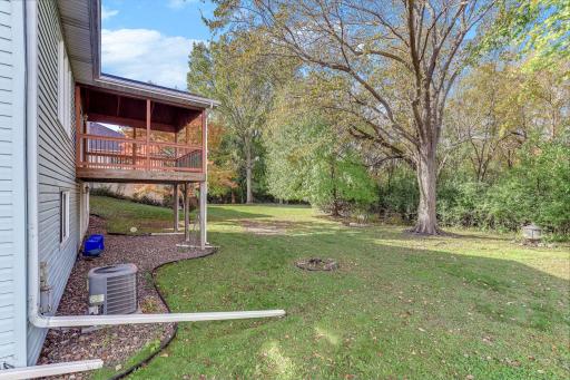 Backyard backing up to serene wooded wetlands for privacy, nature, and peaceful views