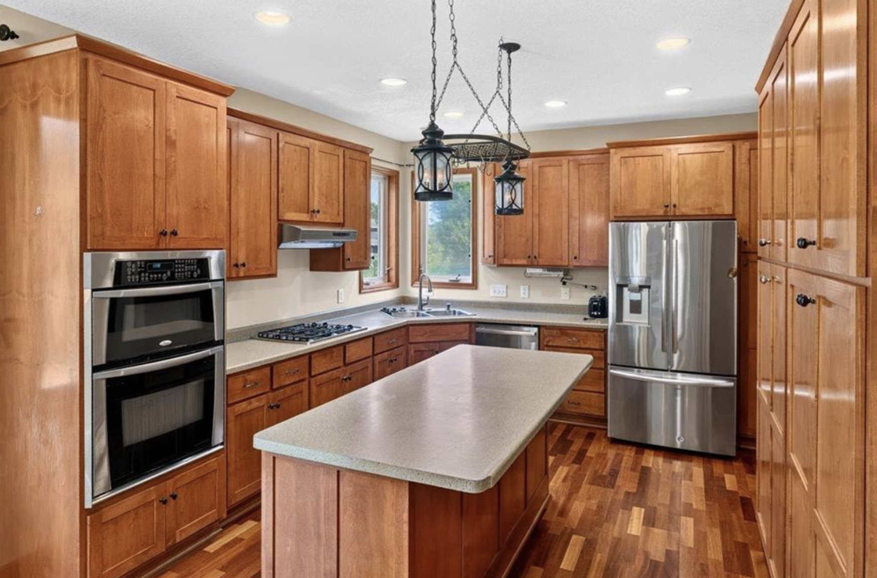 Kitchen Has Plenty of Counter And Cupboard Space