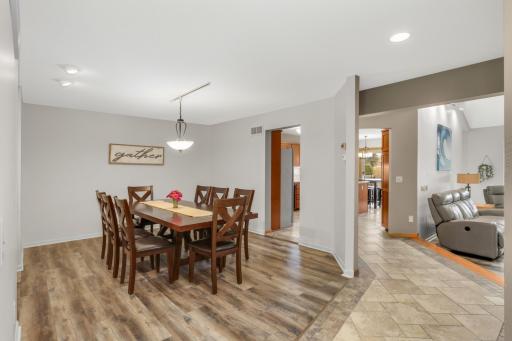 Formal Dining room ties into open floor plan