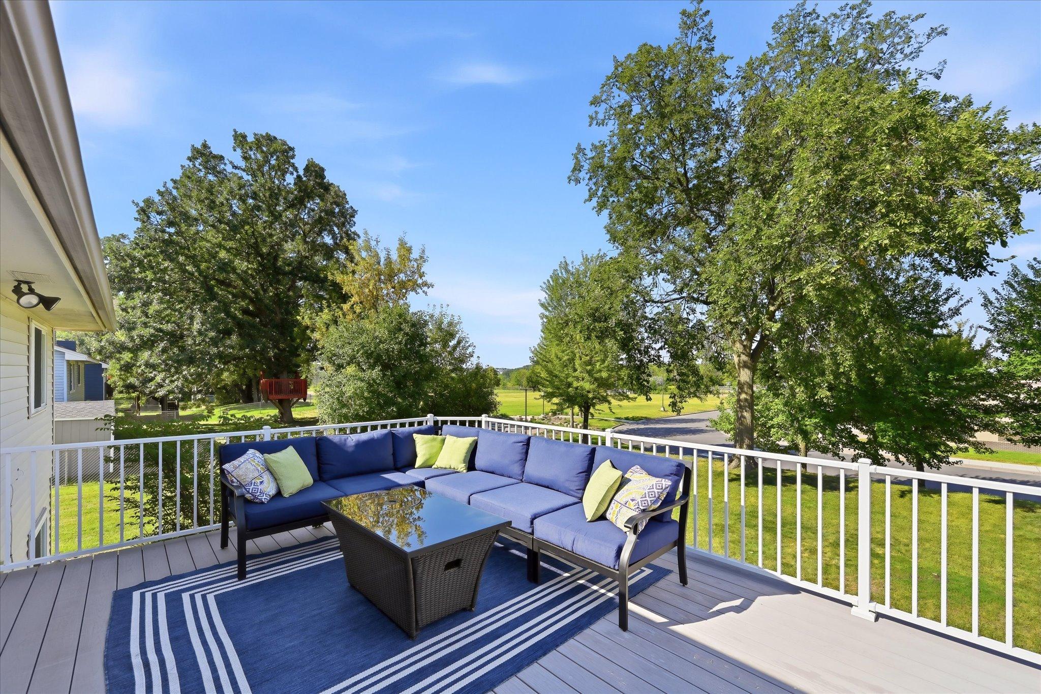 Whether hosting a crowd or enjoying a quiet evening outdoors, there is room to spread out.