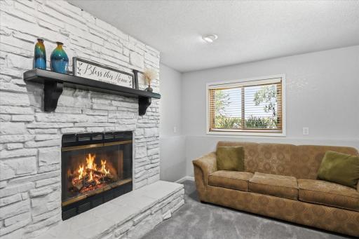 A warm and inviting feature that makes the family room an easy place to unwind.