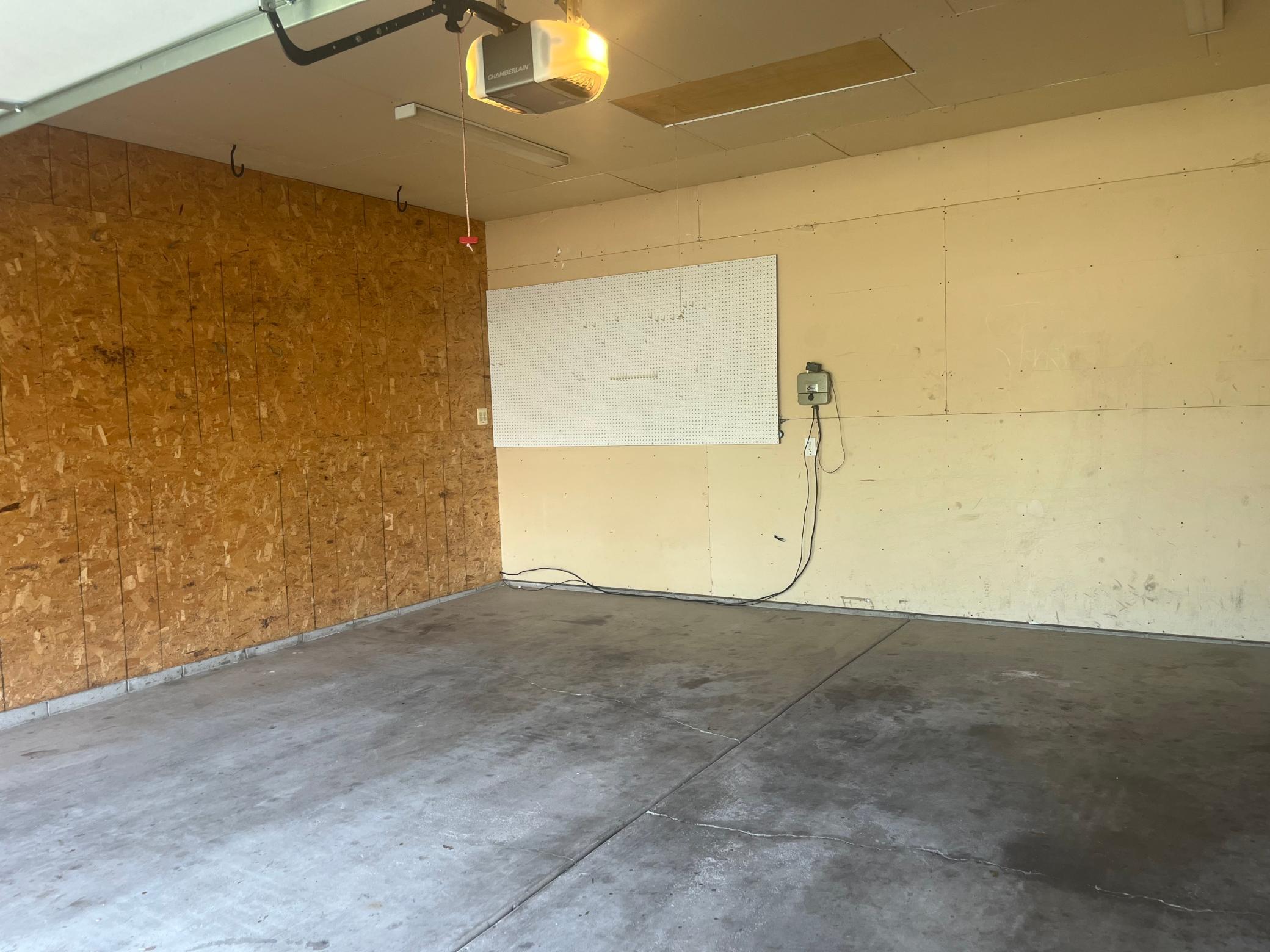 Finished garage