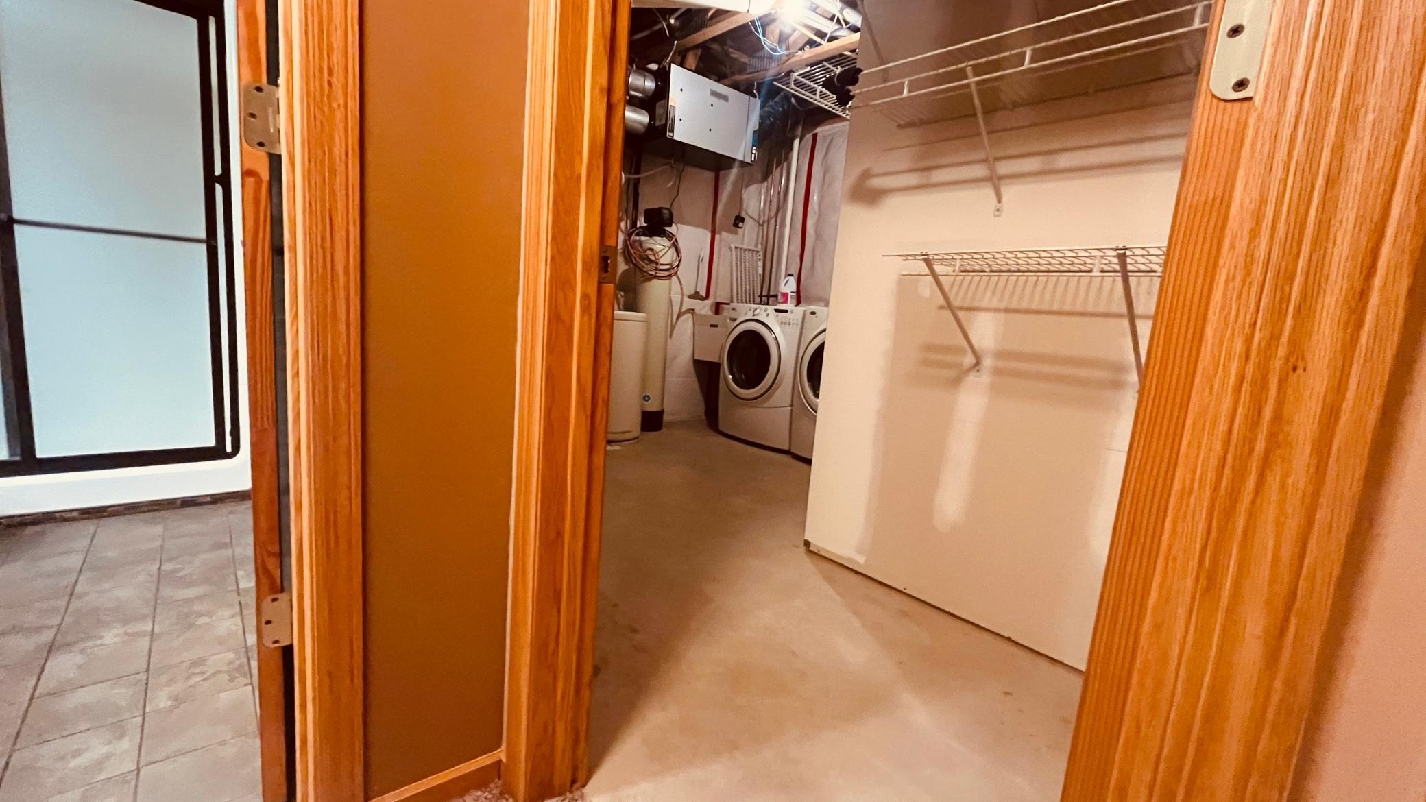 Laundry and mechanical room