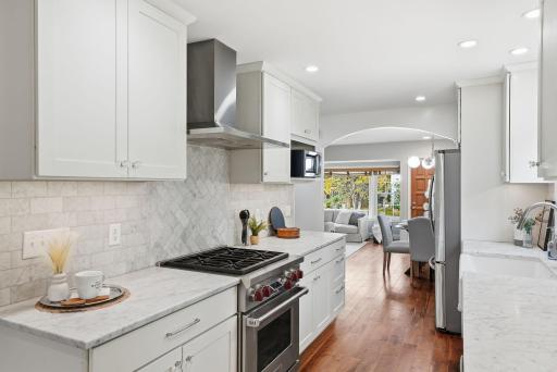 New kitchen with Wolf range and custom cabinetry!