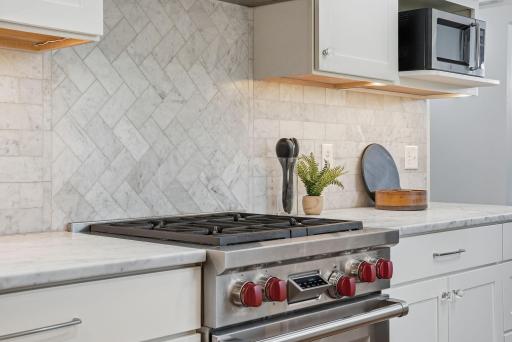 Custom tile backsplash shows quality and craftsmanship!