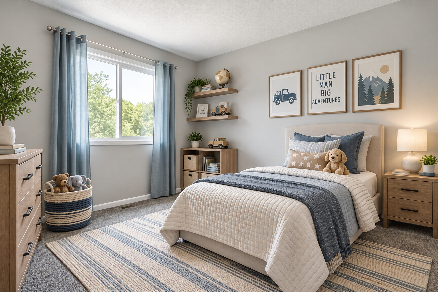 Virtually Staged- Upstairs Bedroom