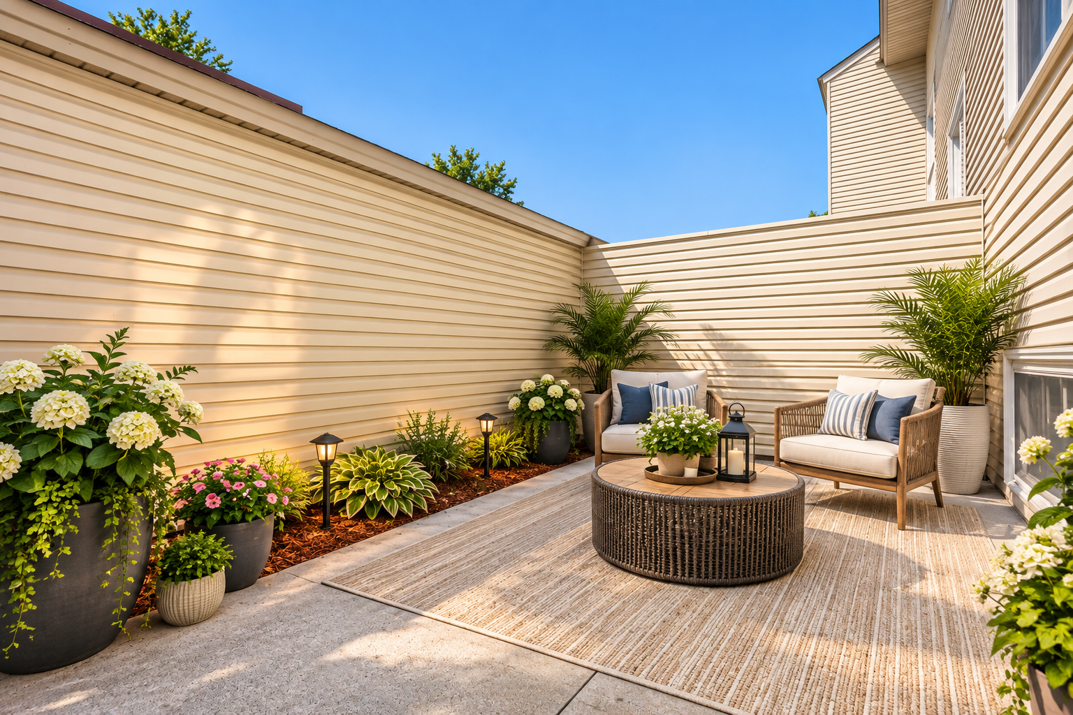 Virtually Staged Front Patio