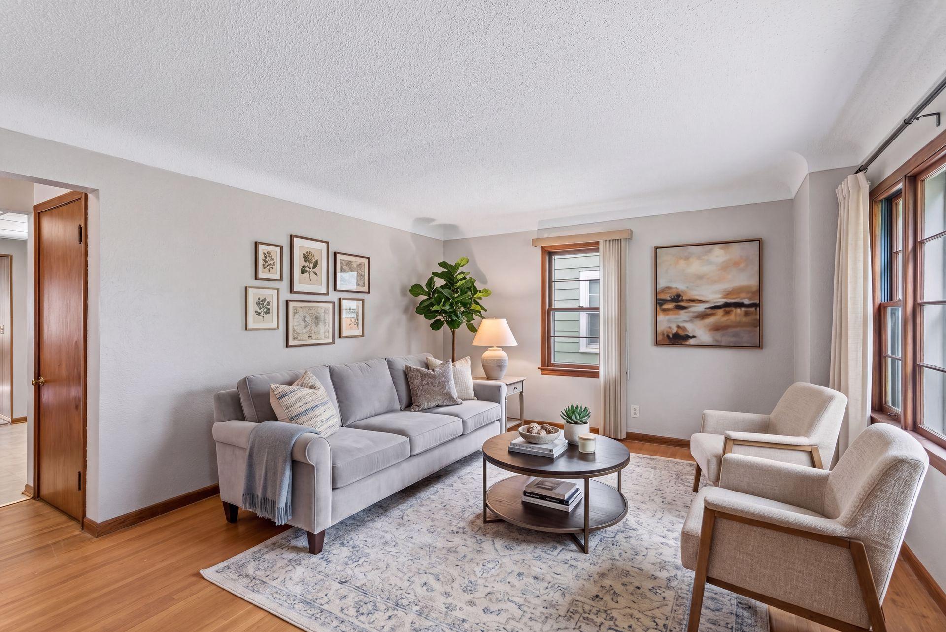 Virtually Staged Living Room