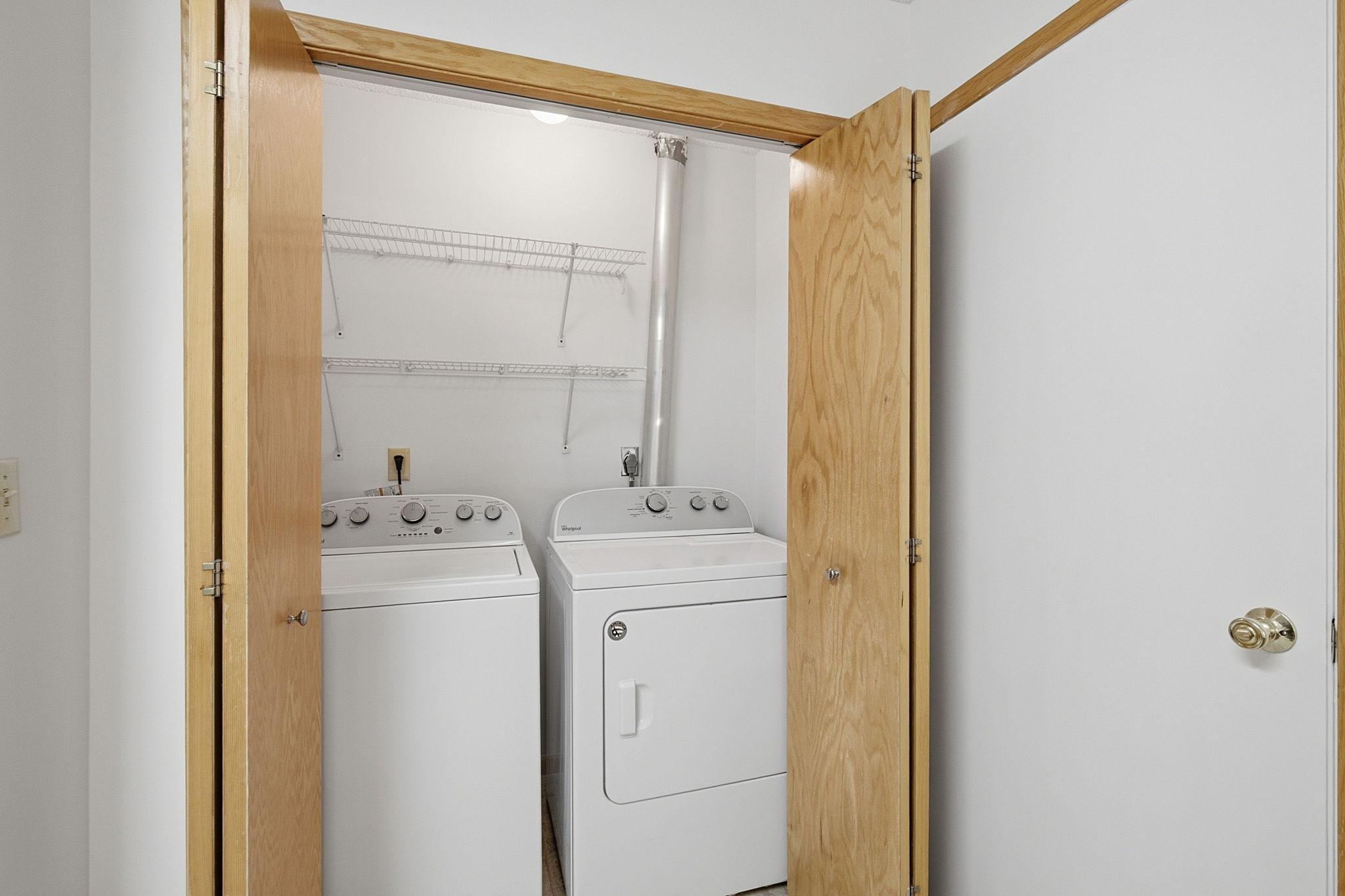 Main floor washer and dryer