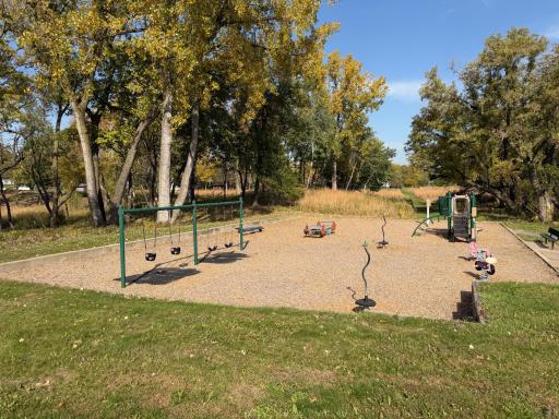 Playground - the house can be seen through the trees