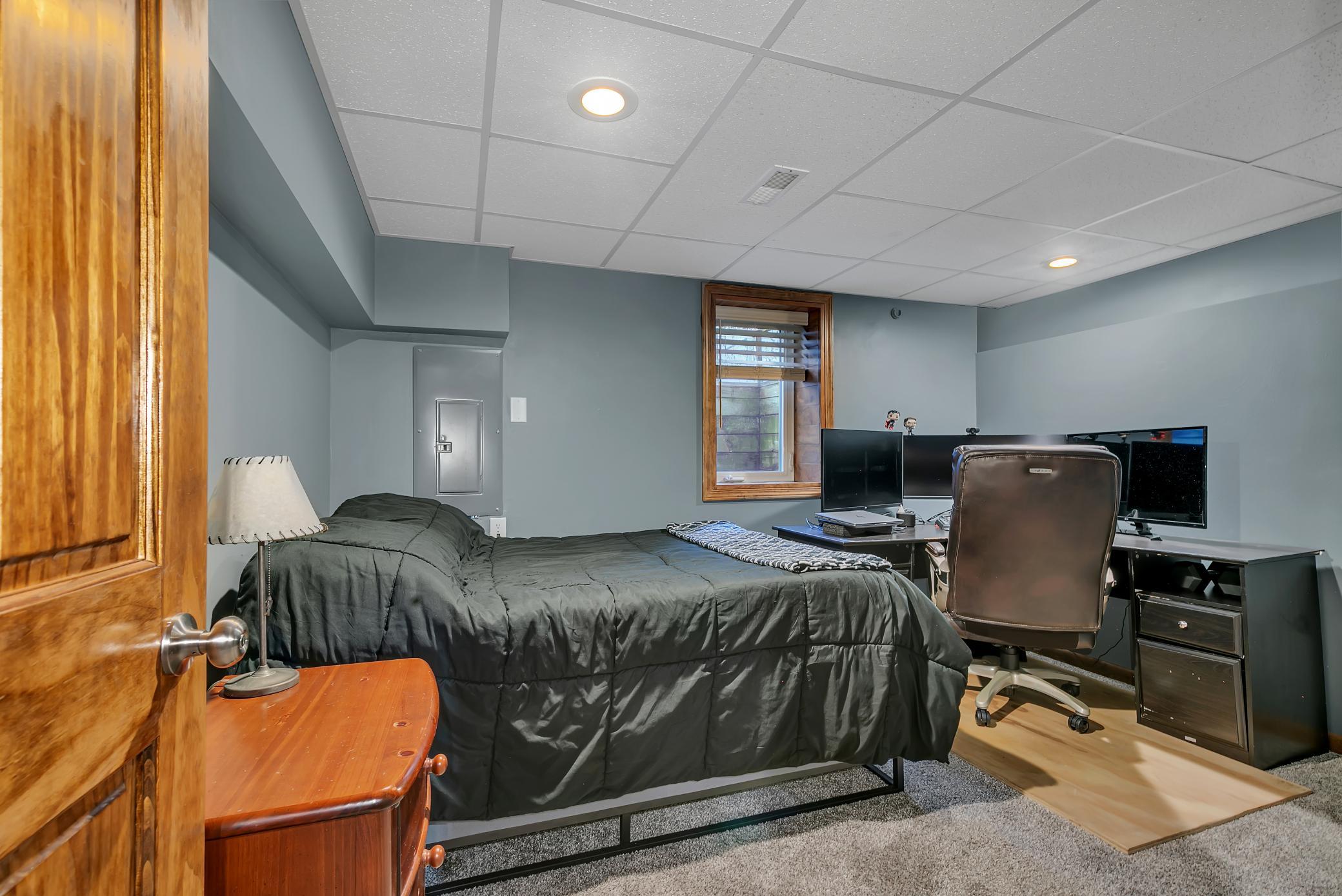 The lower level offers even more versatile living space, with the office, hallway, and stairs that were fully finished in 2018.