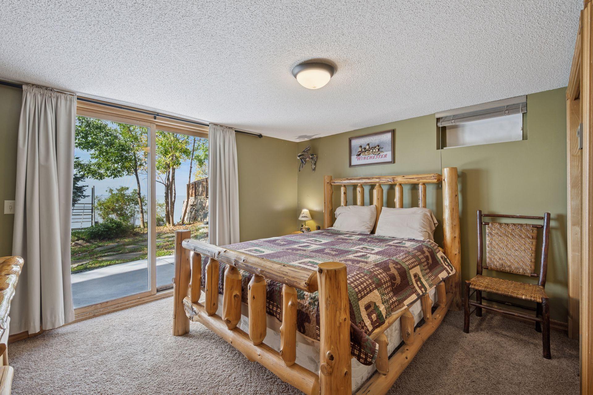 Downstairs Bedroom Offers Amazing Lake Views