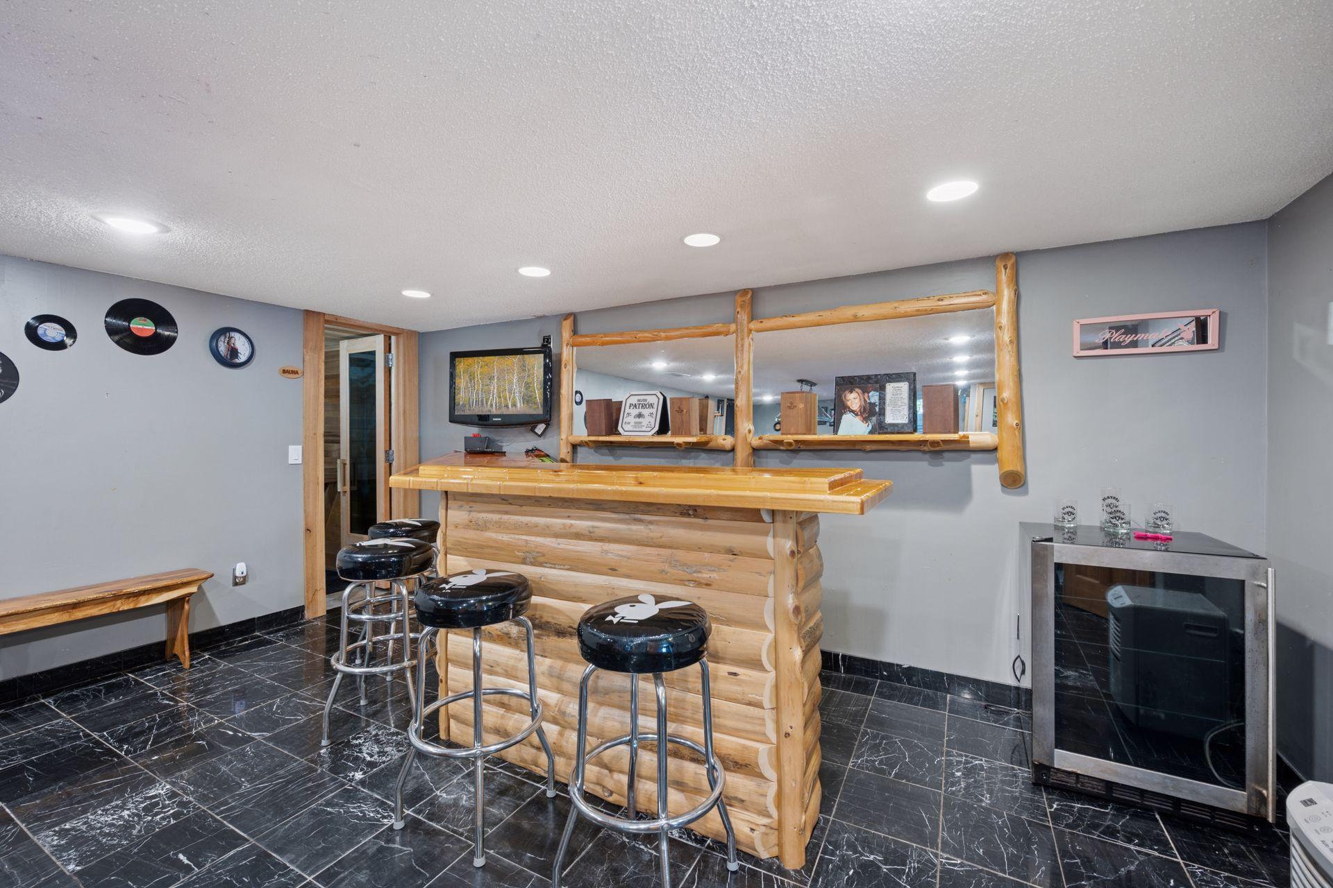 Bar Area Equipped with Wine Cooler