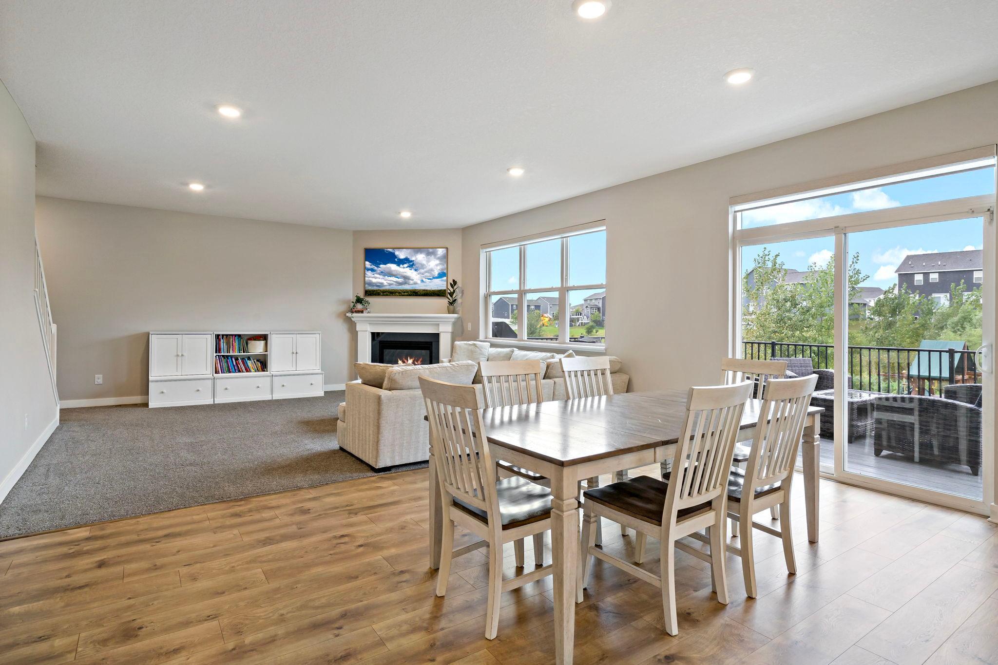 Open main level floor plan with beautiful plank flooring!