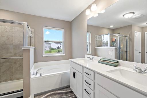 Wonderful owners en suite with separate shower, soaking tub and double vanity!