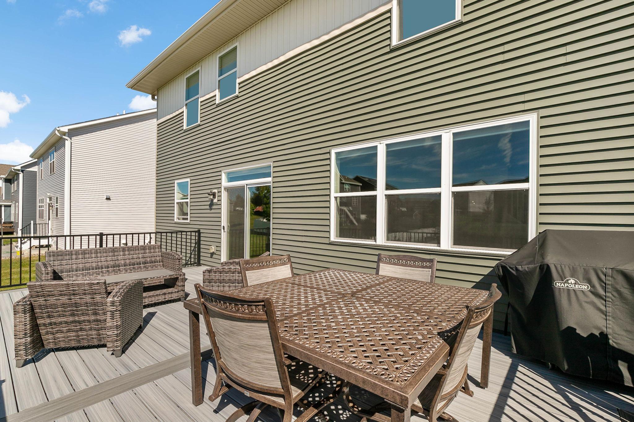 The maintenance free deck was built to add a 3 season porch!