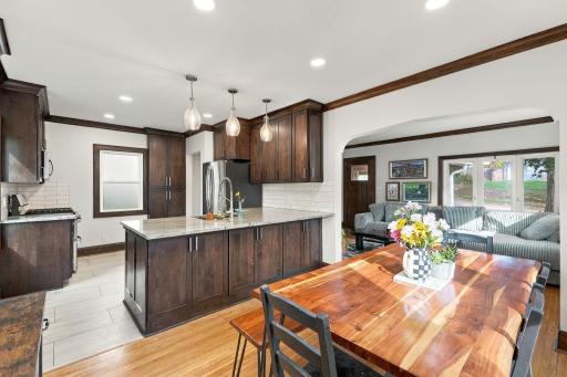 Enjoy the open concept kitchen, dining, and living room.