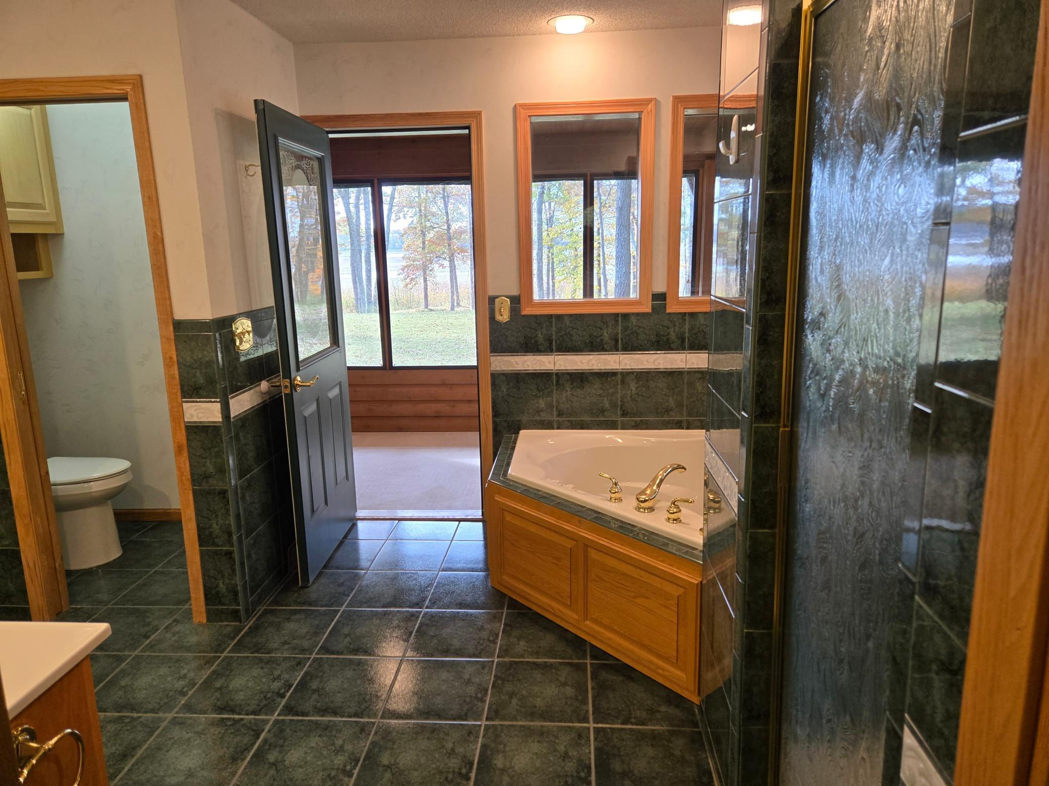 M Bath with Door to Morning Porch