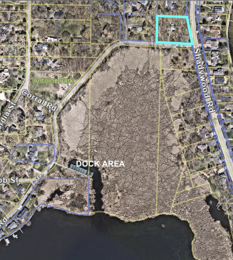 Noted shared DOCK AREA space in proximity to home. Short walk down the street.
