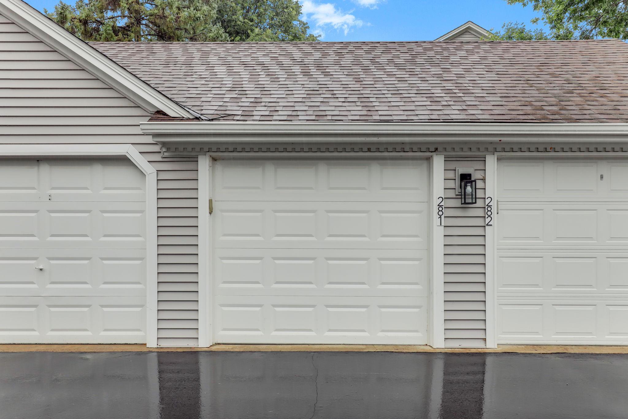 A dedicated private garage provides convenient covered parking and extra storage.