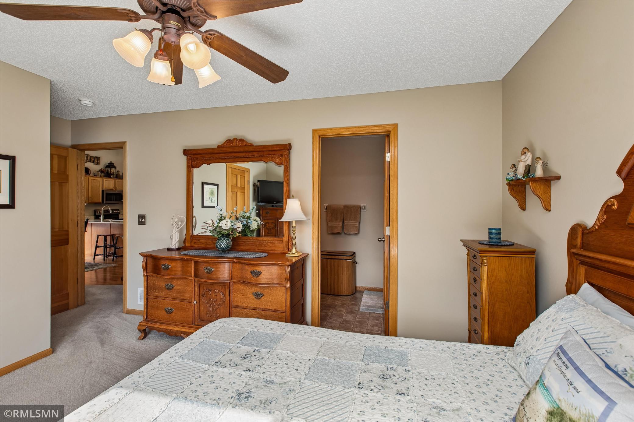 Primary bedroom with a full bath!