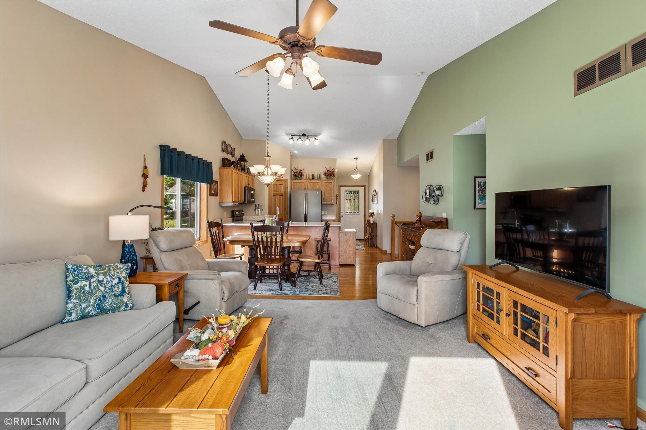 Kitchen, dining and living room - all open to each other!