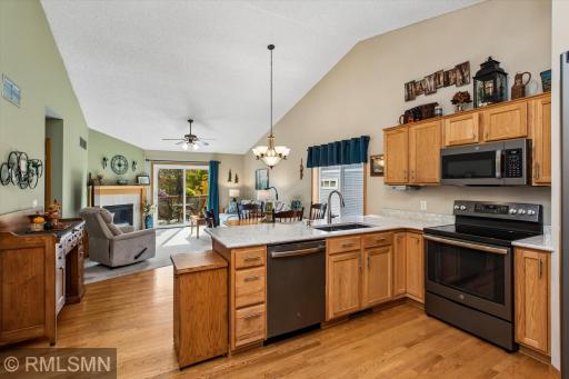 Updated appliances and quartz countertops in the kitchen!