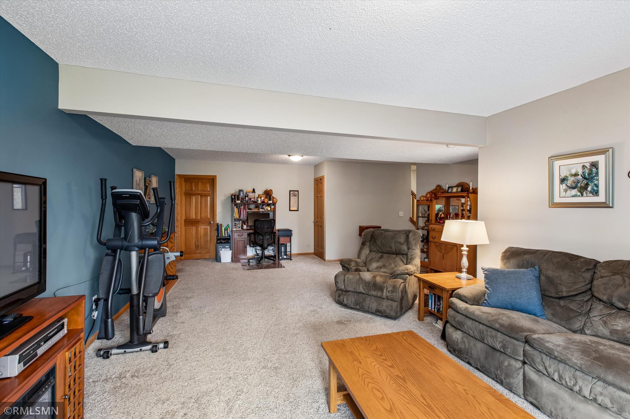 Lower level has plenty of storage with two storage areas!
