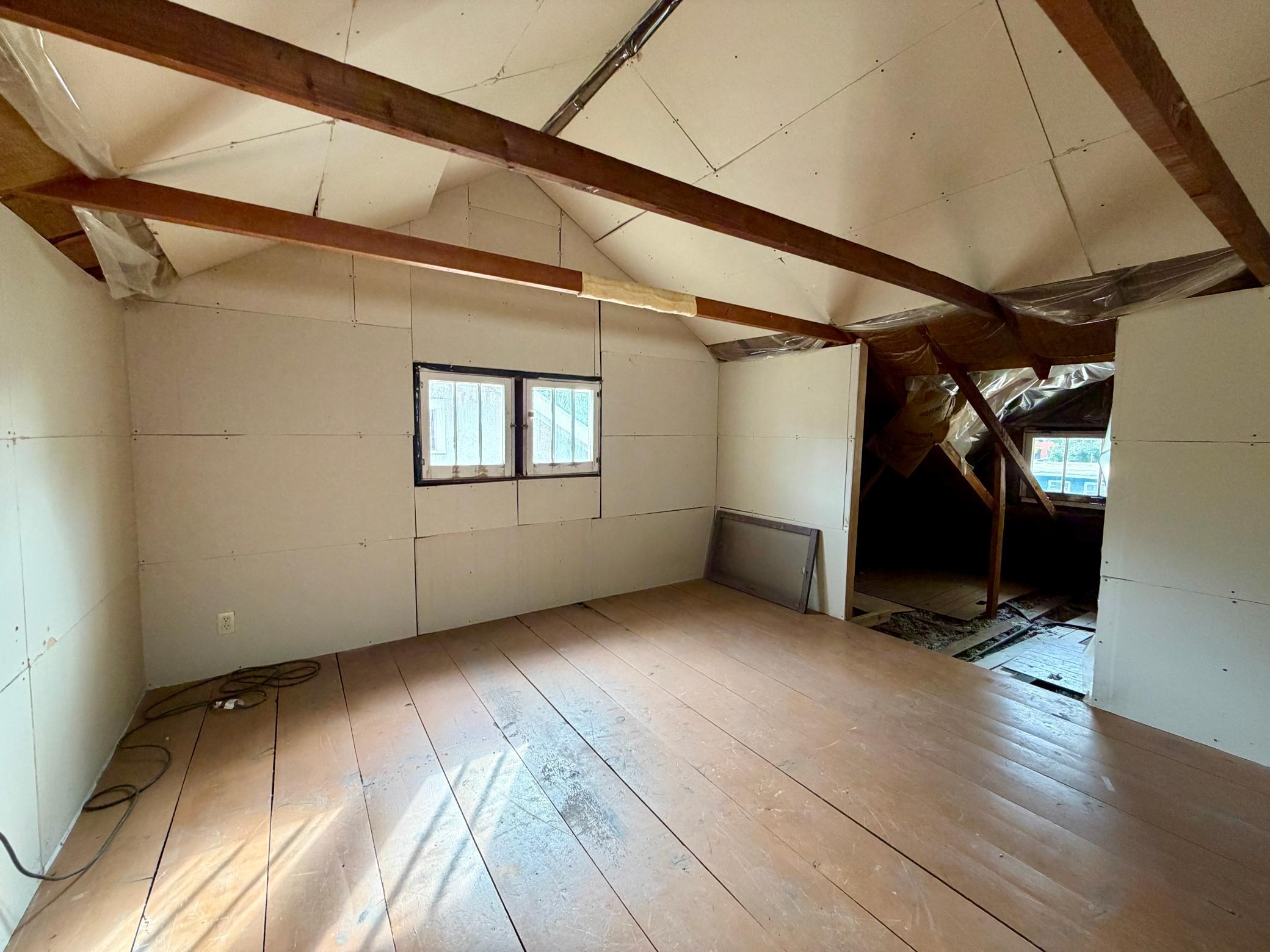 Excellent potential to add a bedroom and bath on the upper level of this 1.5 story bungalow.