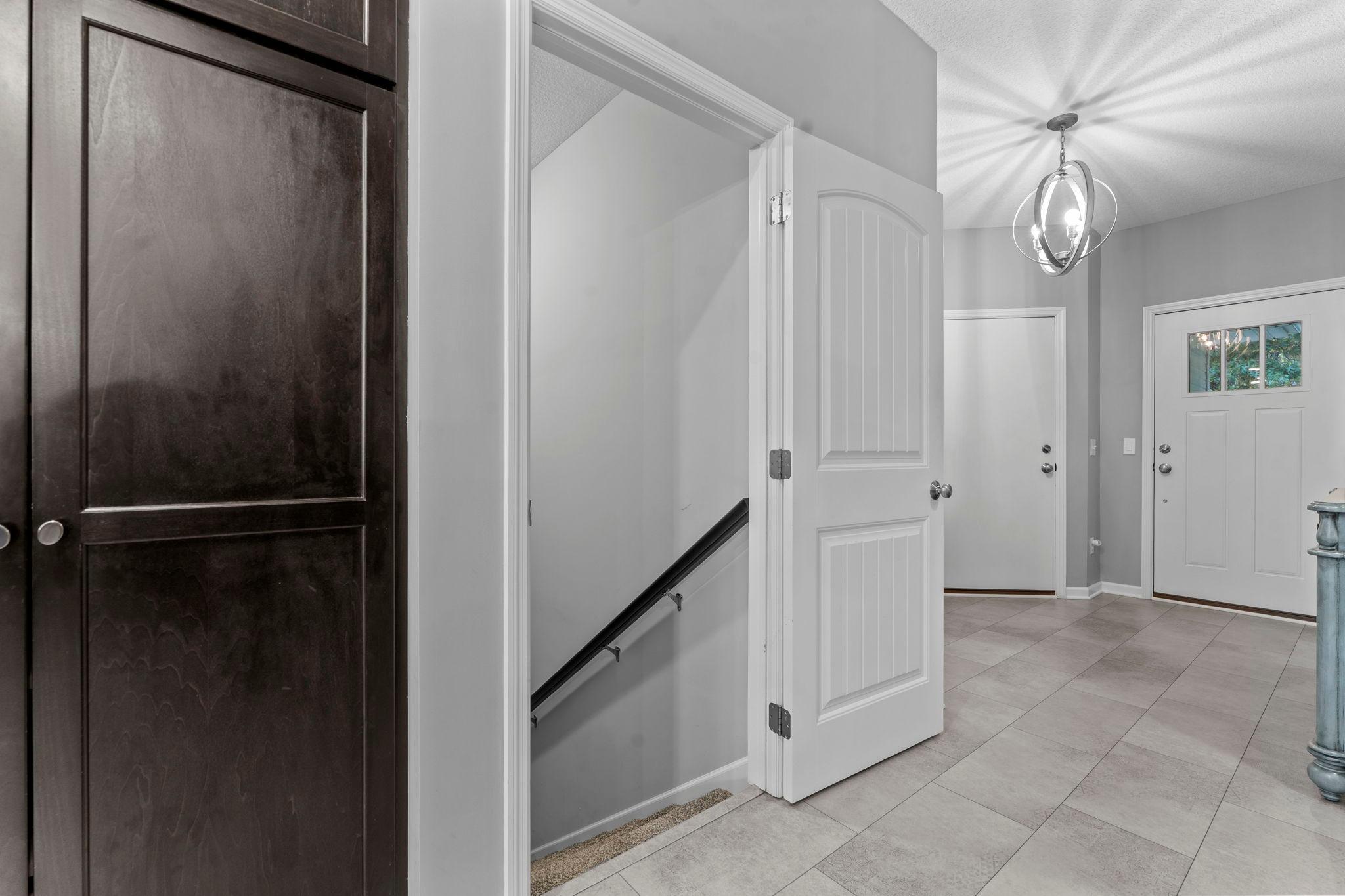 Head downstairs to a very spacious living area.