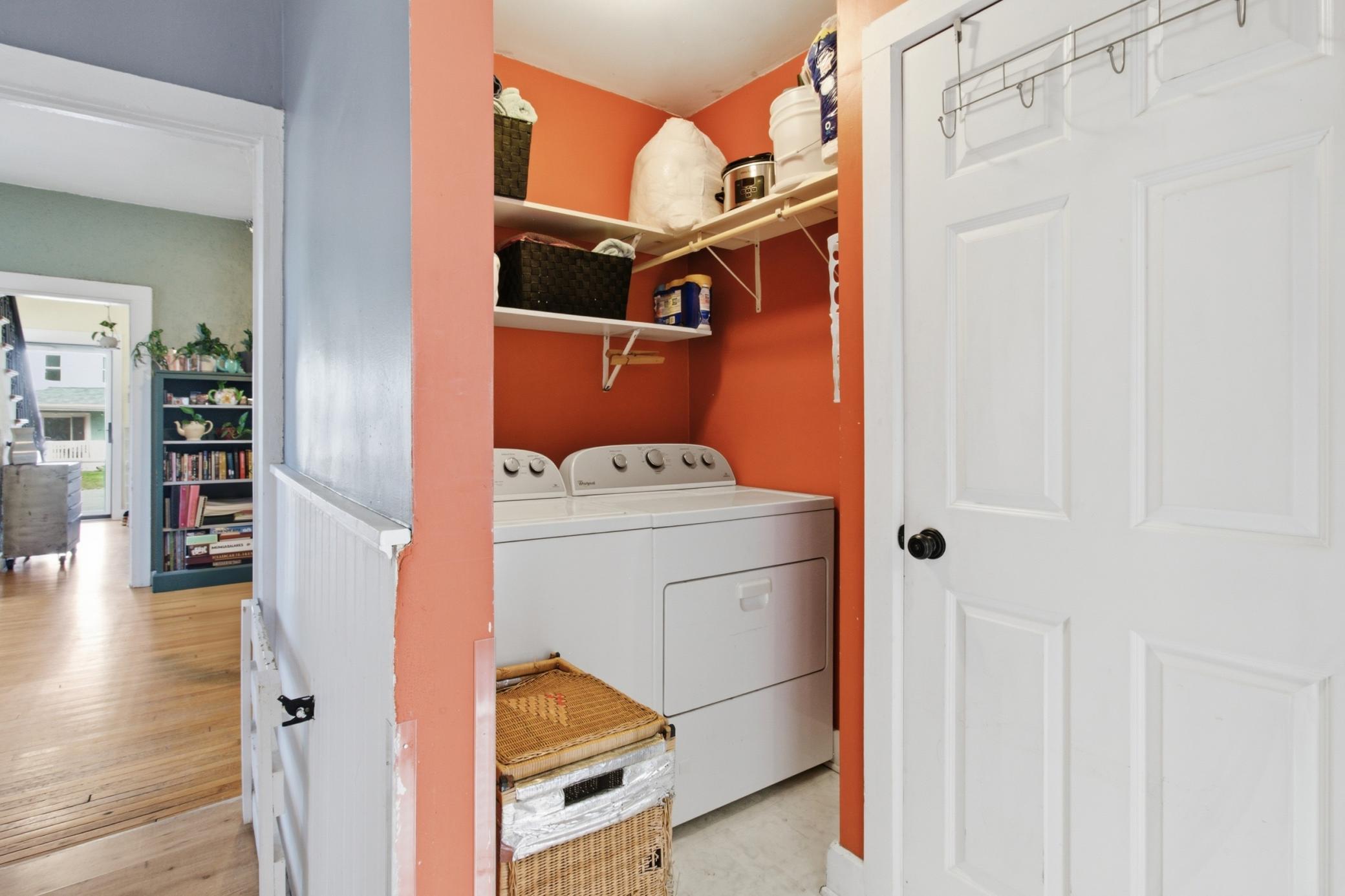 Main level laundry.