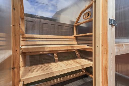 Sauna is excluded from sale, but is negotiable