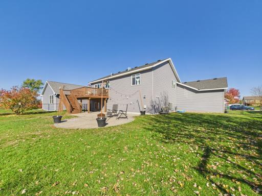 Large paver patio perfect for entertaining