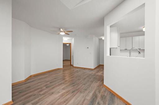 Dining area leading to the bedrooms and hall bath.