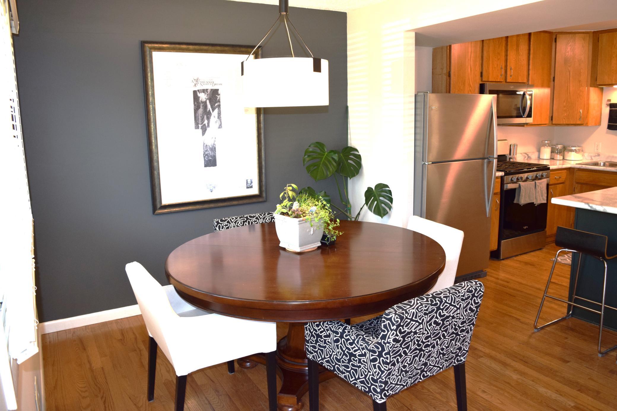 Unit 1 The dining room overlooks the front yard!