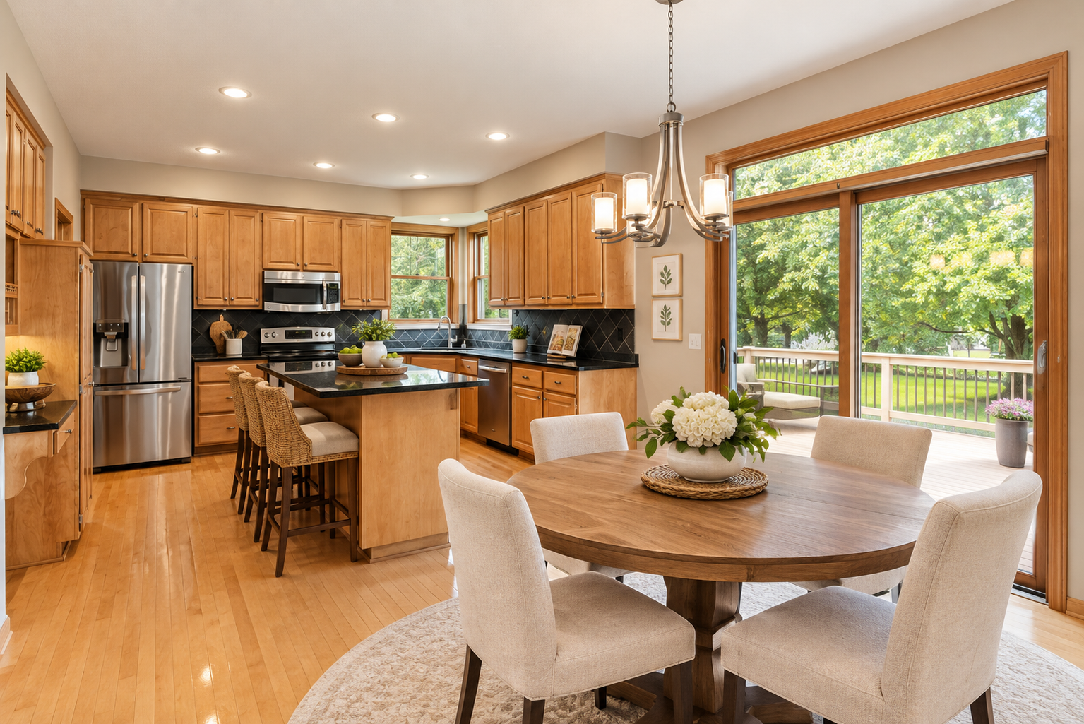 Gorgeous virtually staged kitchen and dining.png