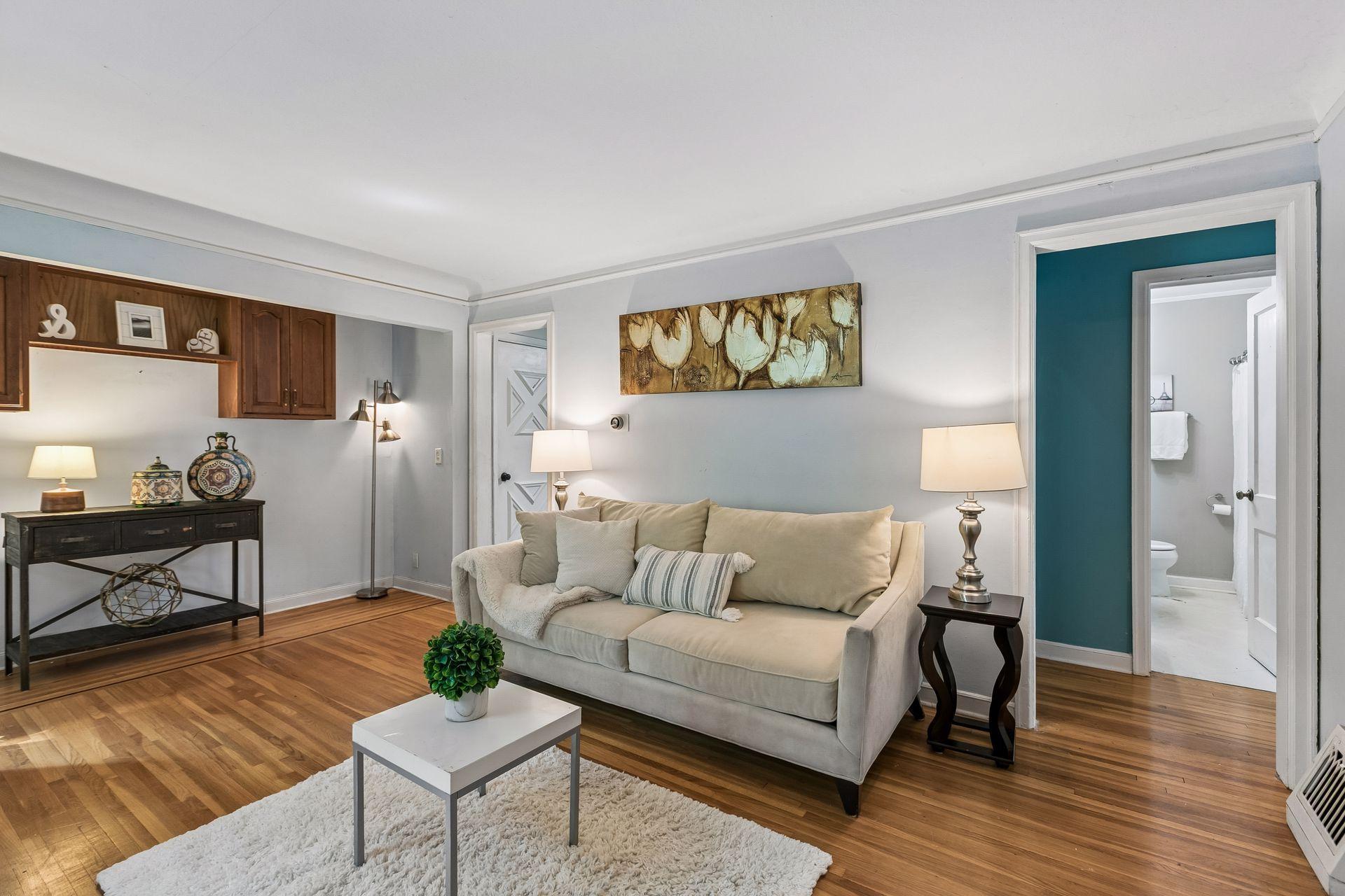 Enter into the original front living room.