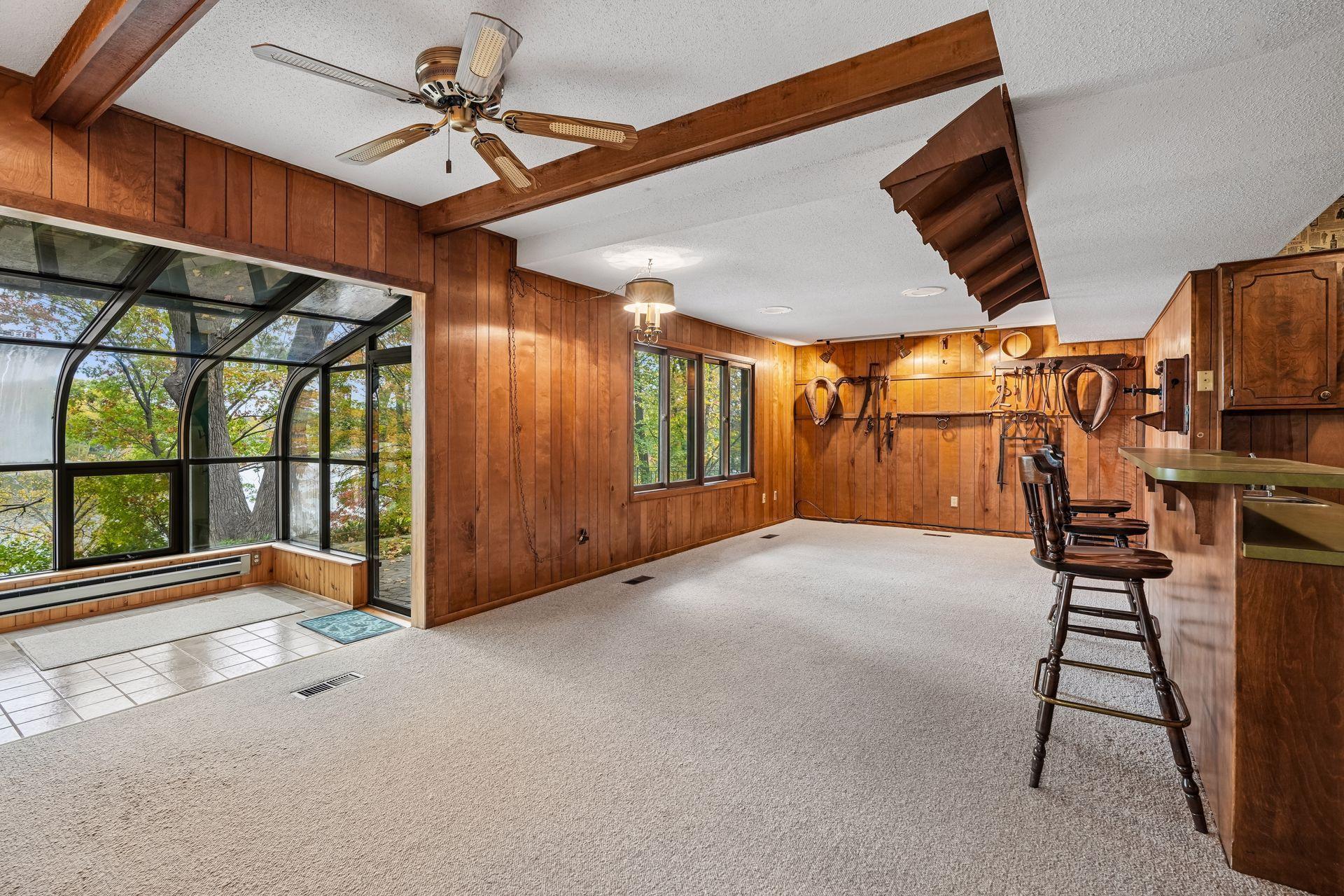 Recreation Room connecting to the Sun Room