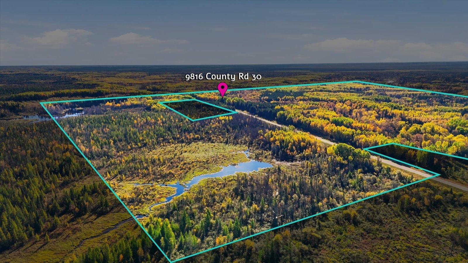 Approximate Property Lines, View from the NW corner