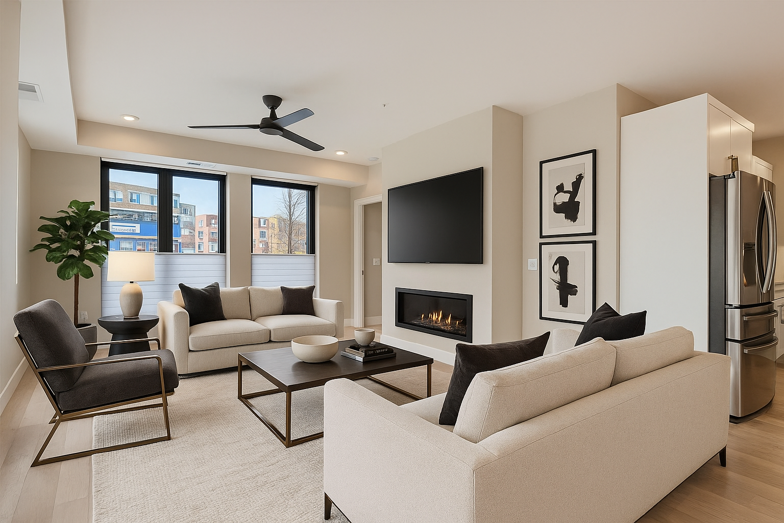 Living Room Staged